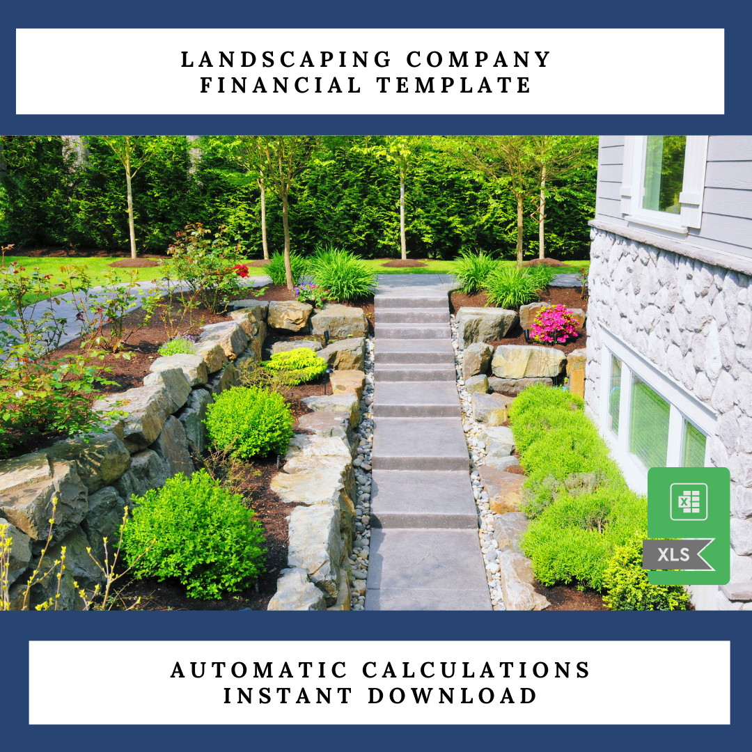 Landscaping Company Financial Projections Template | Financial Forecast & Business Plan Financials | Landscaping Financial Planner