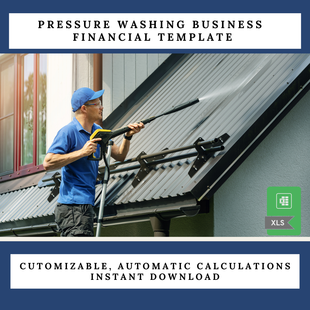Pressure Washing Financial Planner Excel Template |Pressure Washing budget tool l Financial Template l Pressure Washing Financial Template