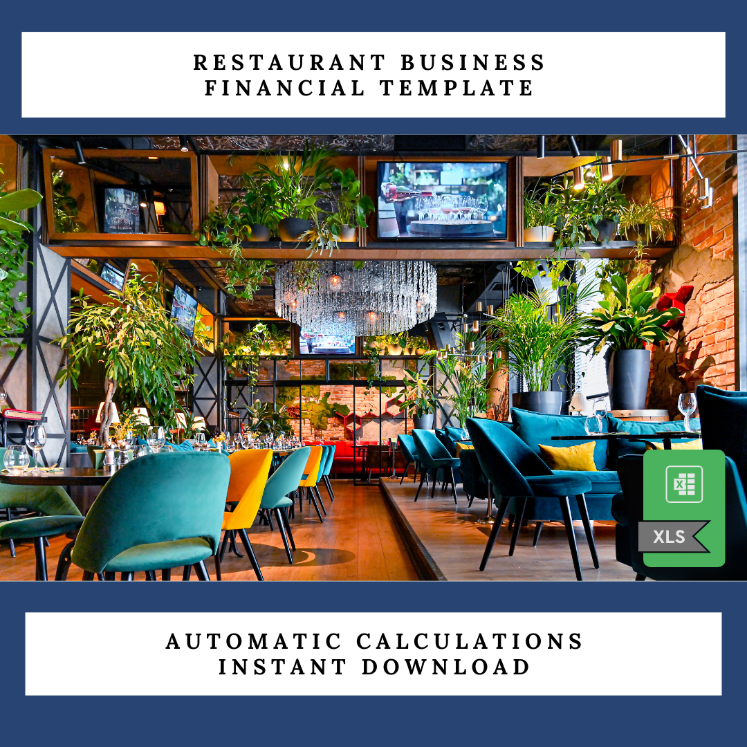 Restaurant Business Plan Financial Excel Template | Restaurant Financial Statements, Budgeting, l Restaurant Financial Template