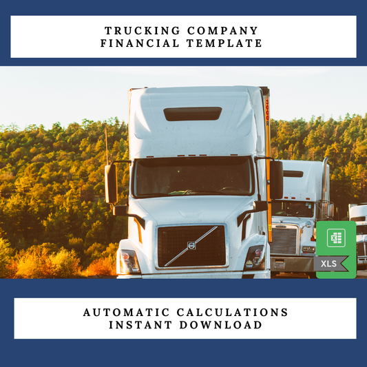 Trucking Company Excel Financial Forecast Template: Financial Projections Calculation | Trucking Profit Analysis