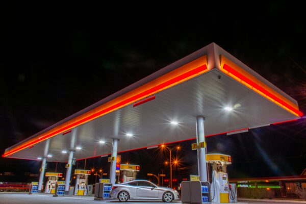 Photo of a gas station