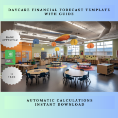 Daycare Financial Planner Excel Template |Daycare budget tool l Daycare Financial Statements l Childcare Centre Financial Template